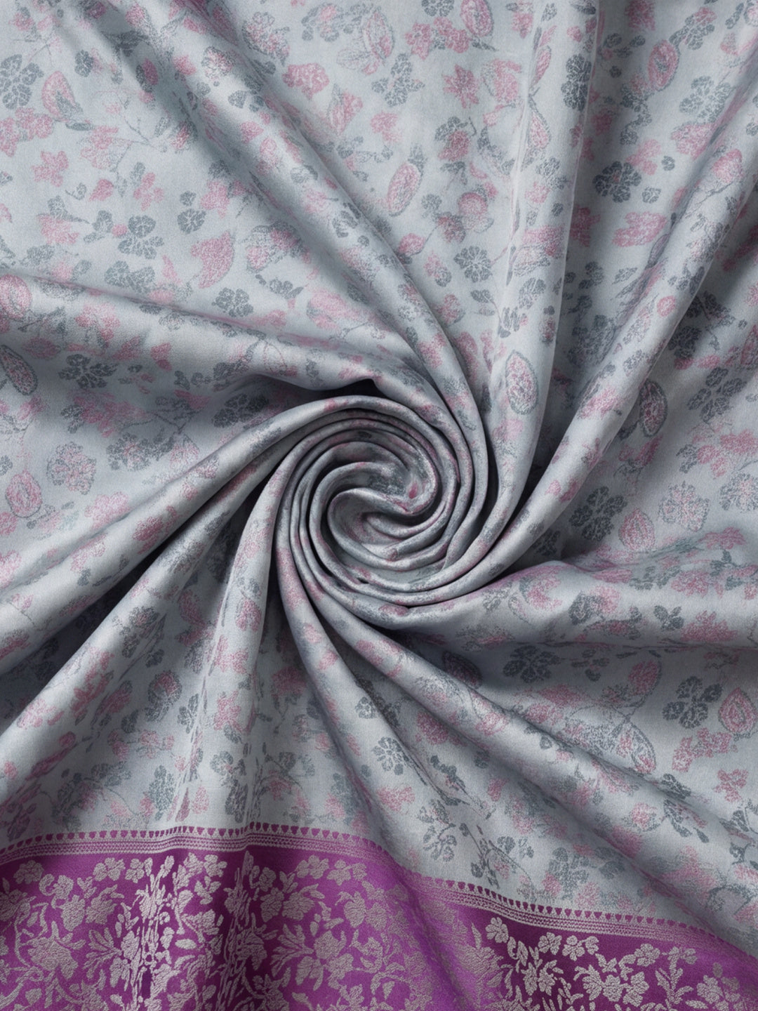 Women Sea Green & Purple Woven Banarasi Saree with Rich Jacquard Border