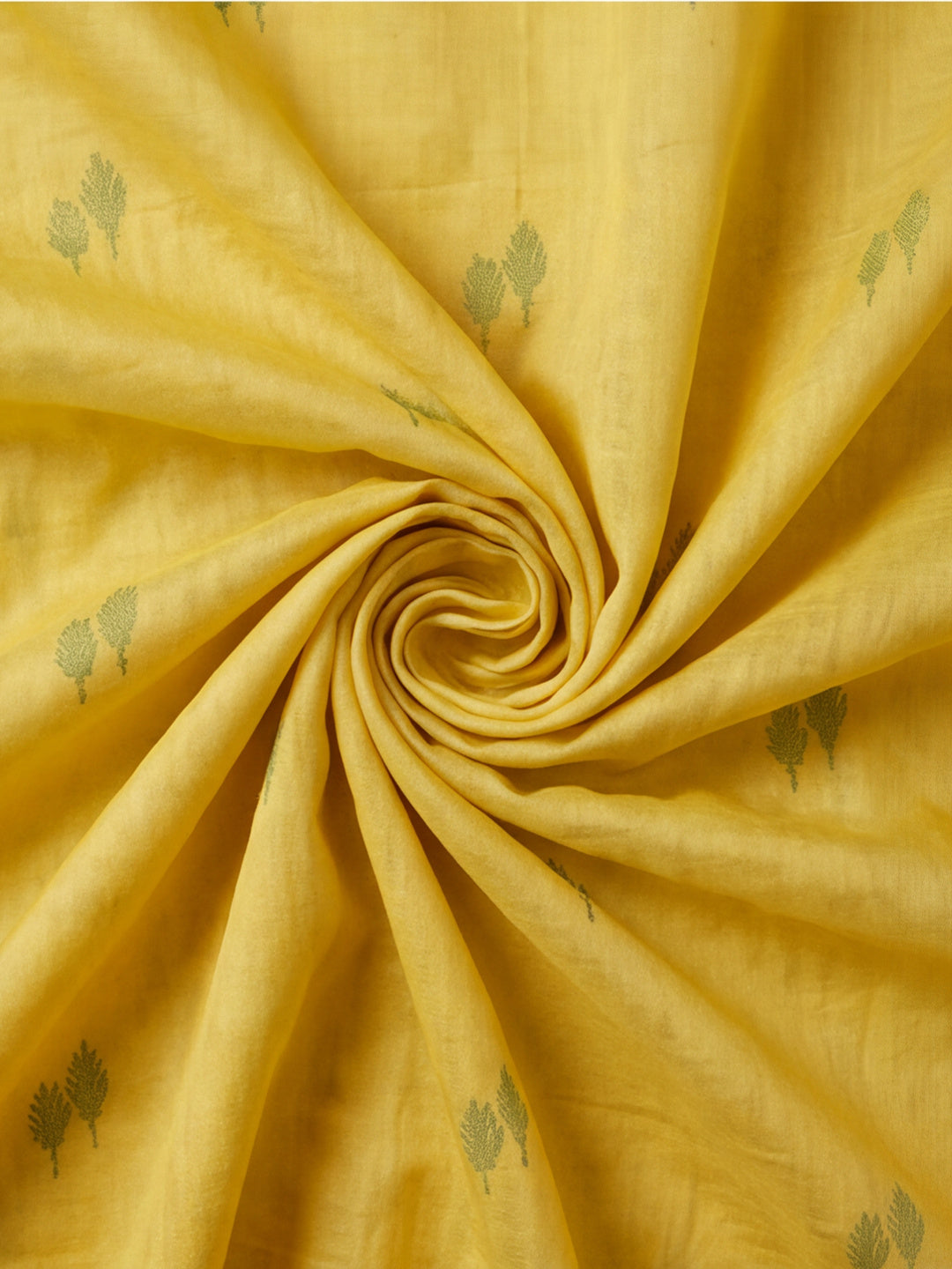 Women Lime Yellow Woven Saree with Zari Butti Work and Rich Tassel Pallu