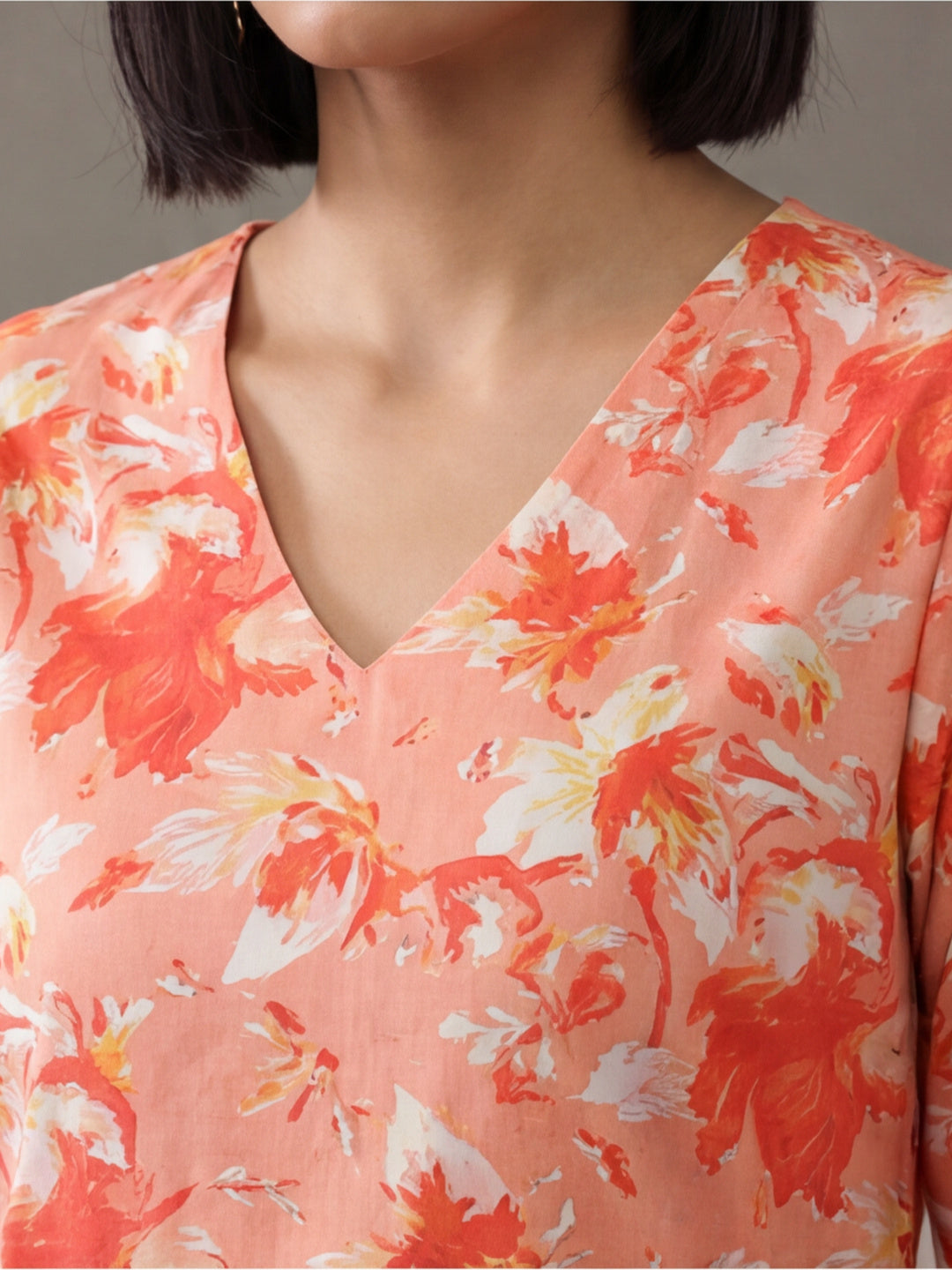 Floral Printed Straight Kurta & Trousers Sets
