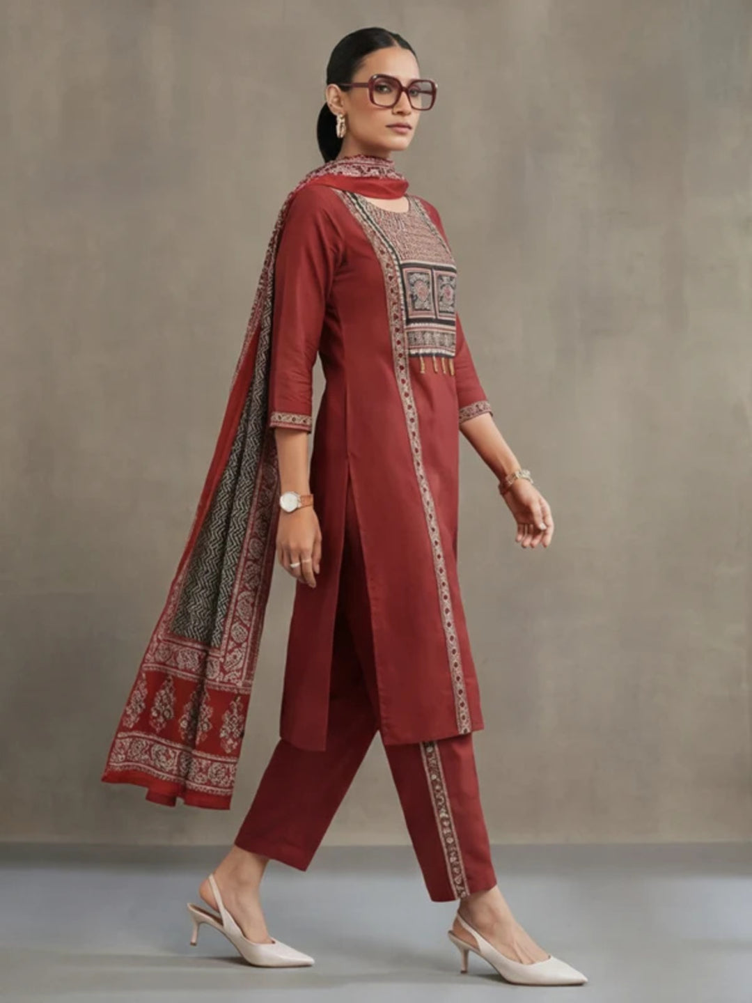 Printed Pure Cotton Kurta sets with Dupatta