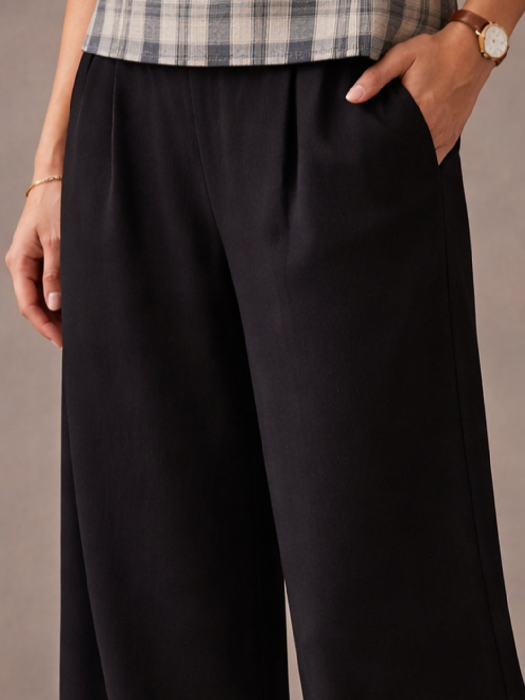 Solid Pure cotton Palazzo