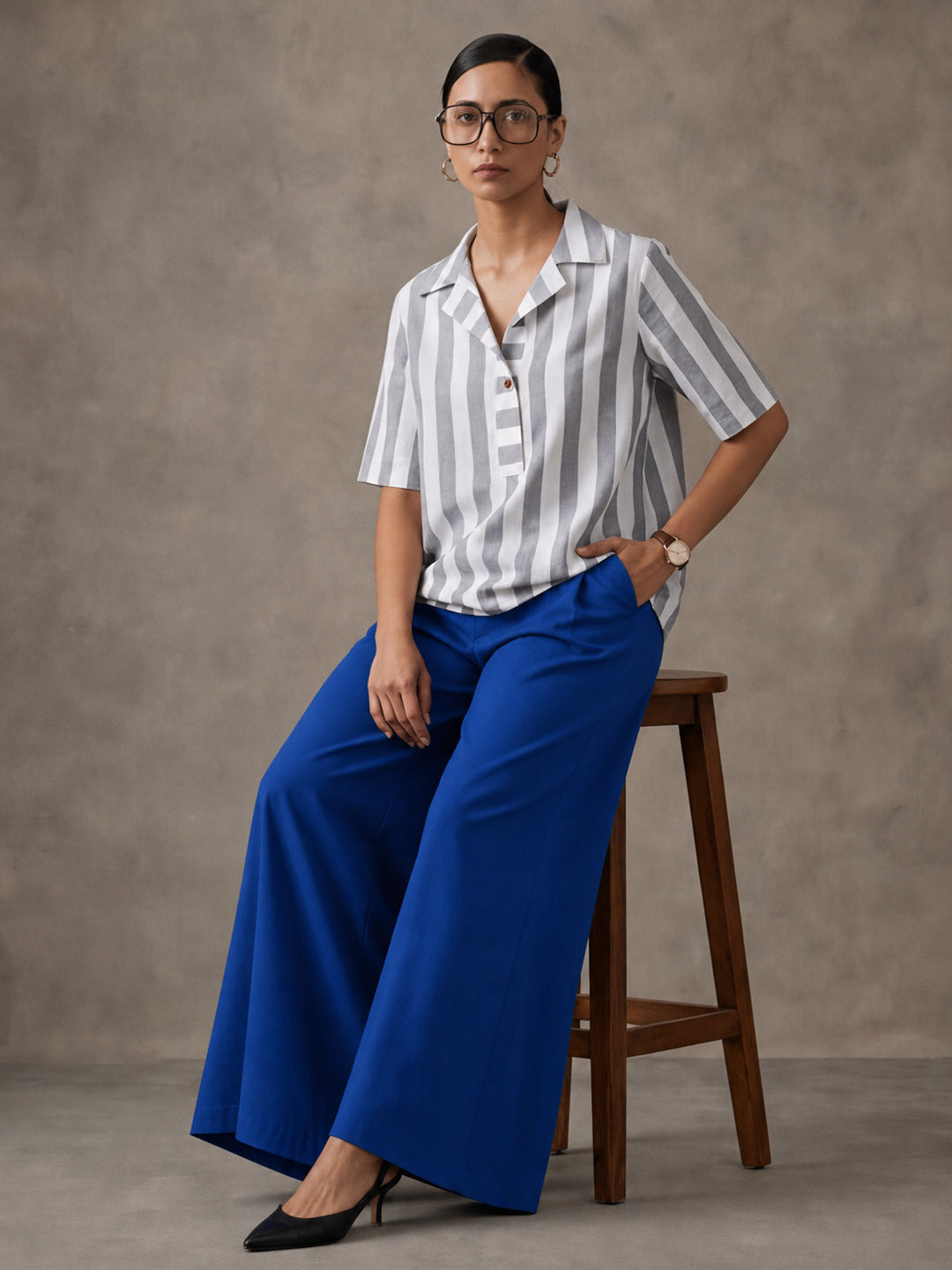 Solid Pure cotton Palazzo