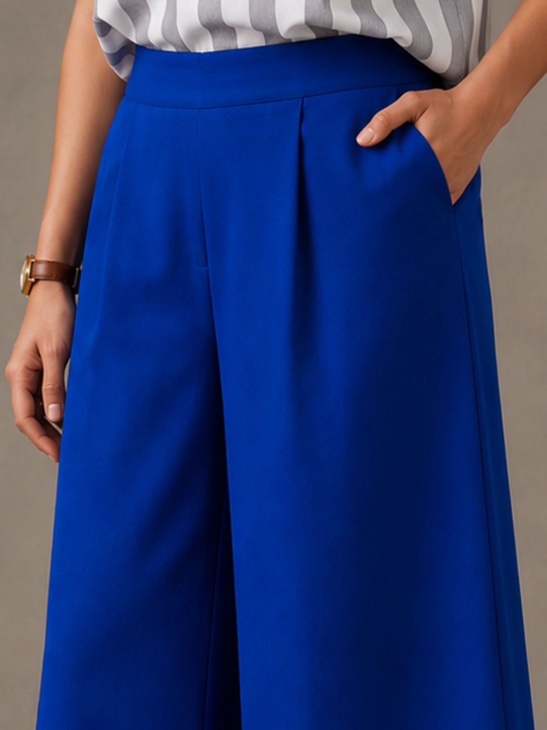 Solid Pure cotton Palazzo