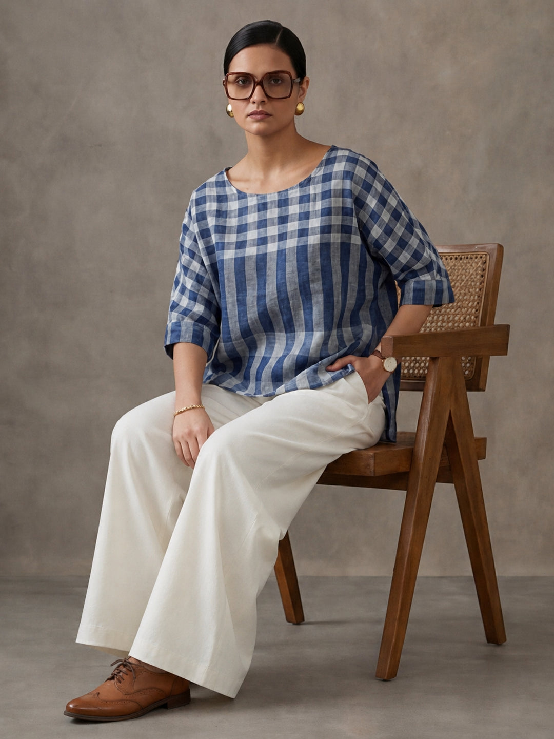 Solid Pure cotton Palazzo