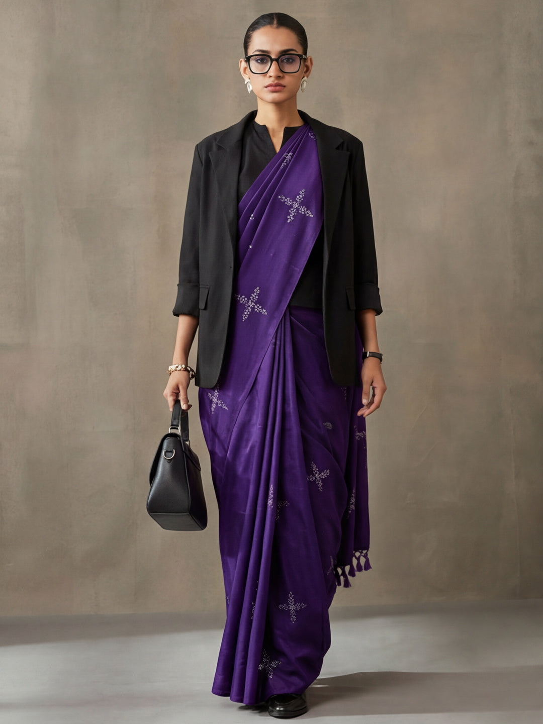 Floral Muslin Cotton Saree with Unstiched Blouse
