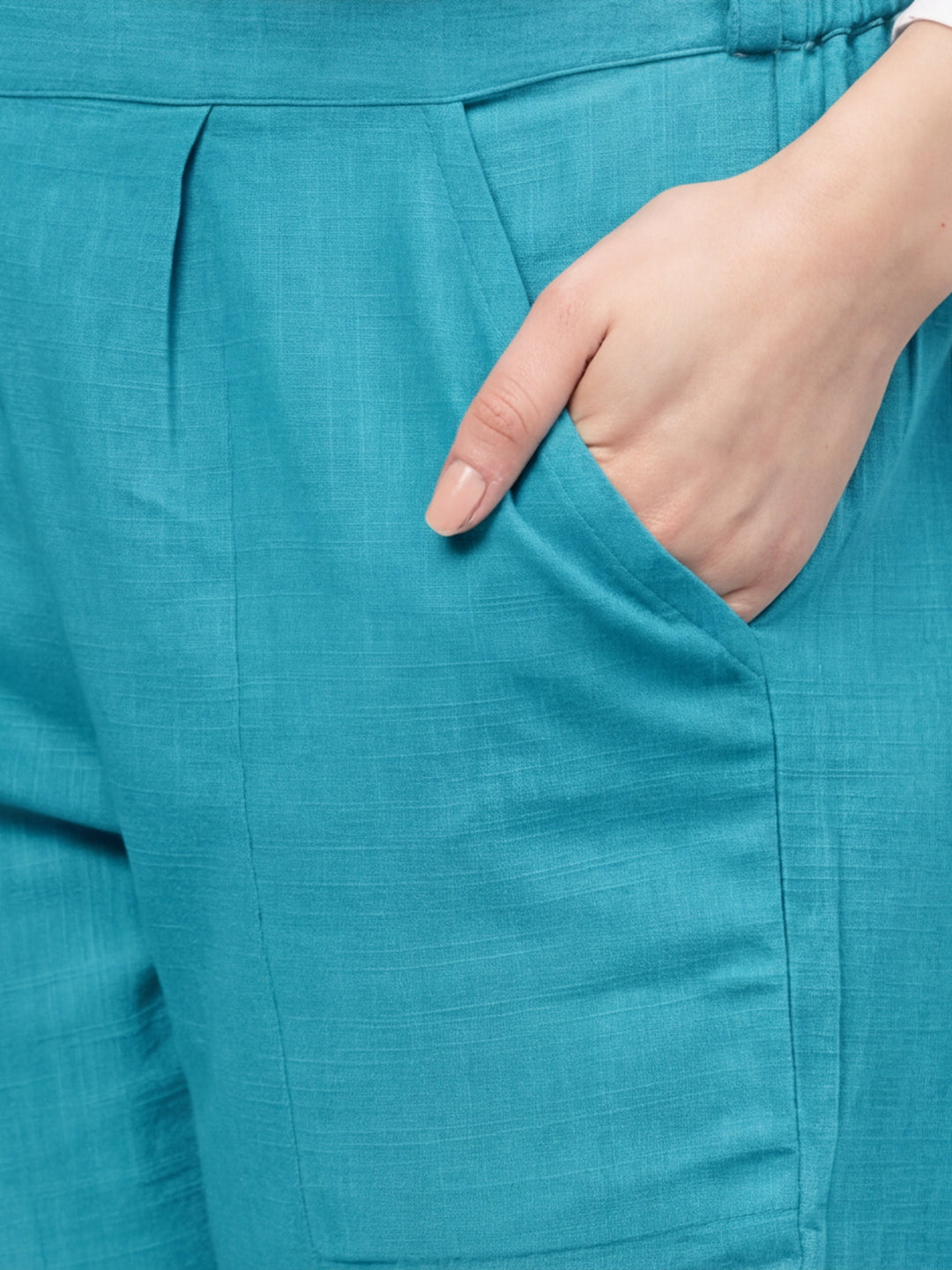 Women Cotton Regular Trouser