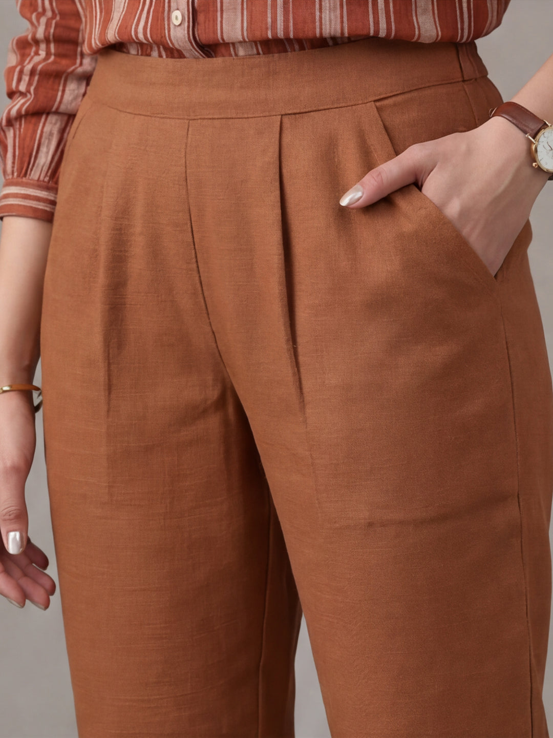 Women Cotton Regular Trouser
