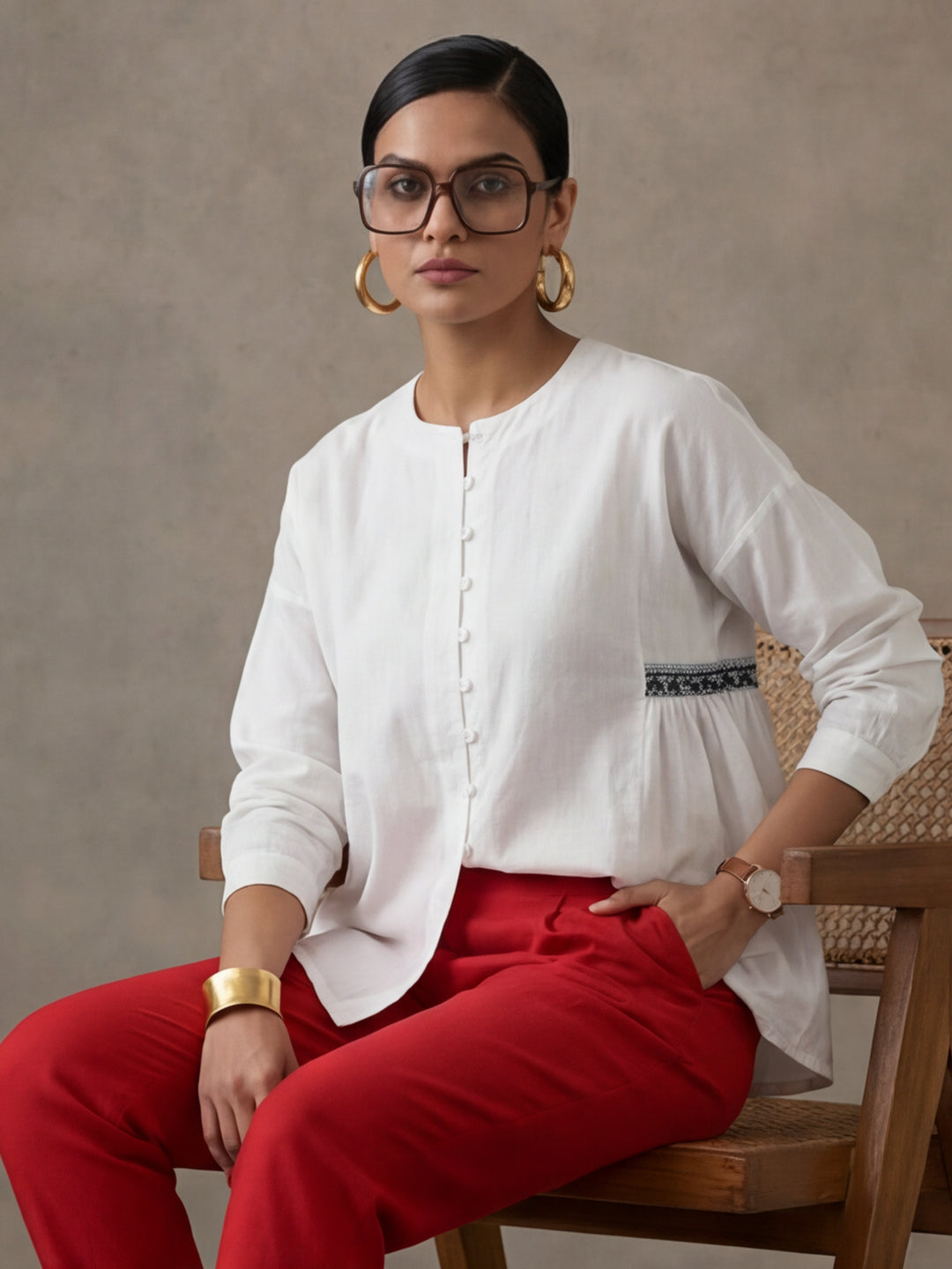 Women Cotton Regular Trouser