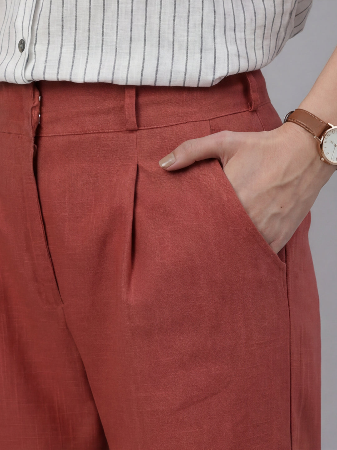 Women Cotton Regular Trouser
