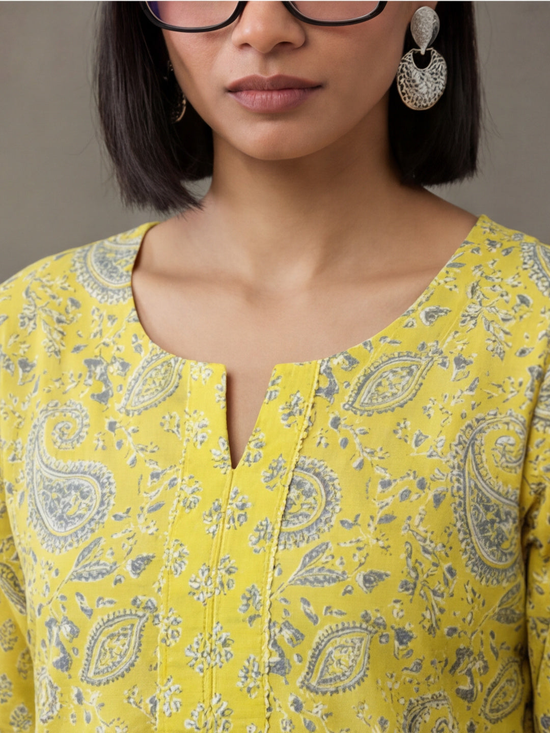 Ethnic Printed Pure Cotton Suit Set