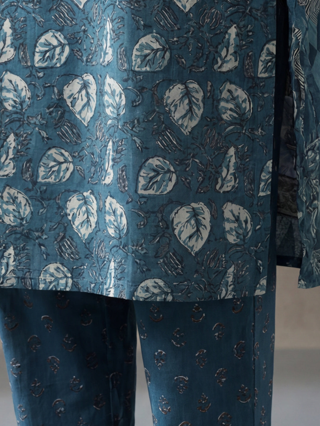 Floral Embroidered Straight Kurta & Trousers Sets