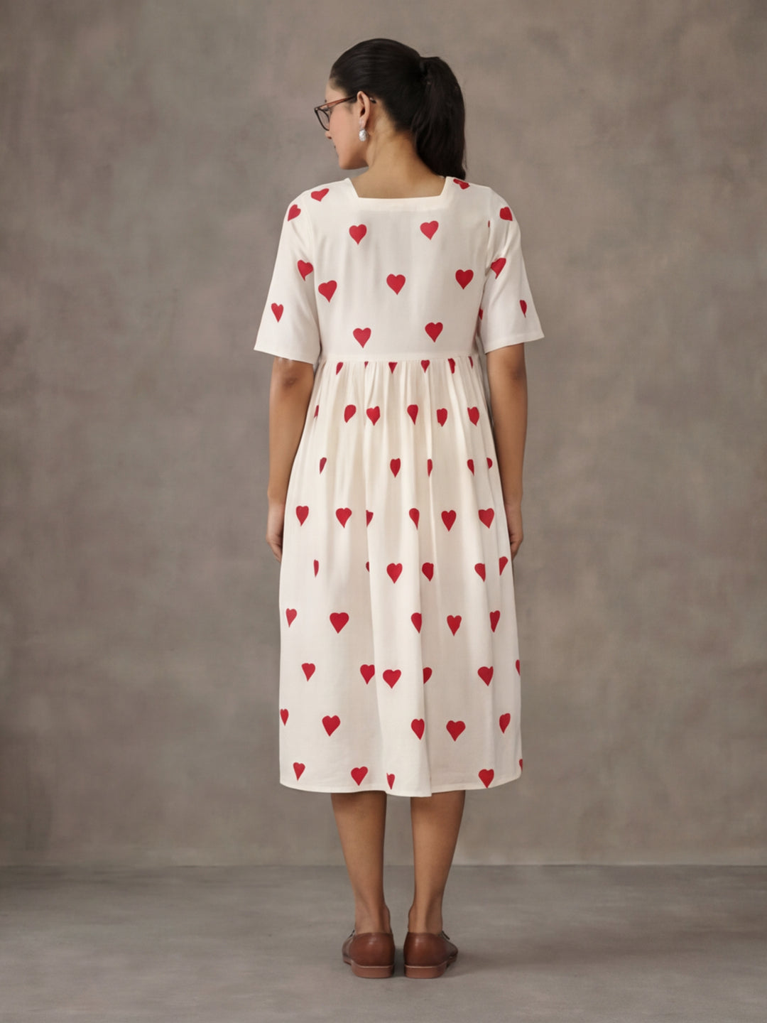 Quirky Printed A-Line Pure Cotton Ethnic Dress