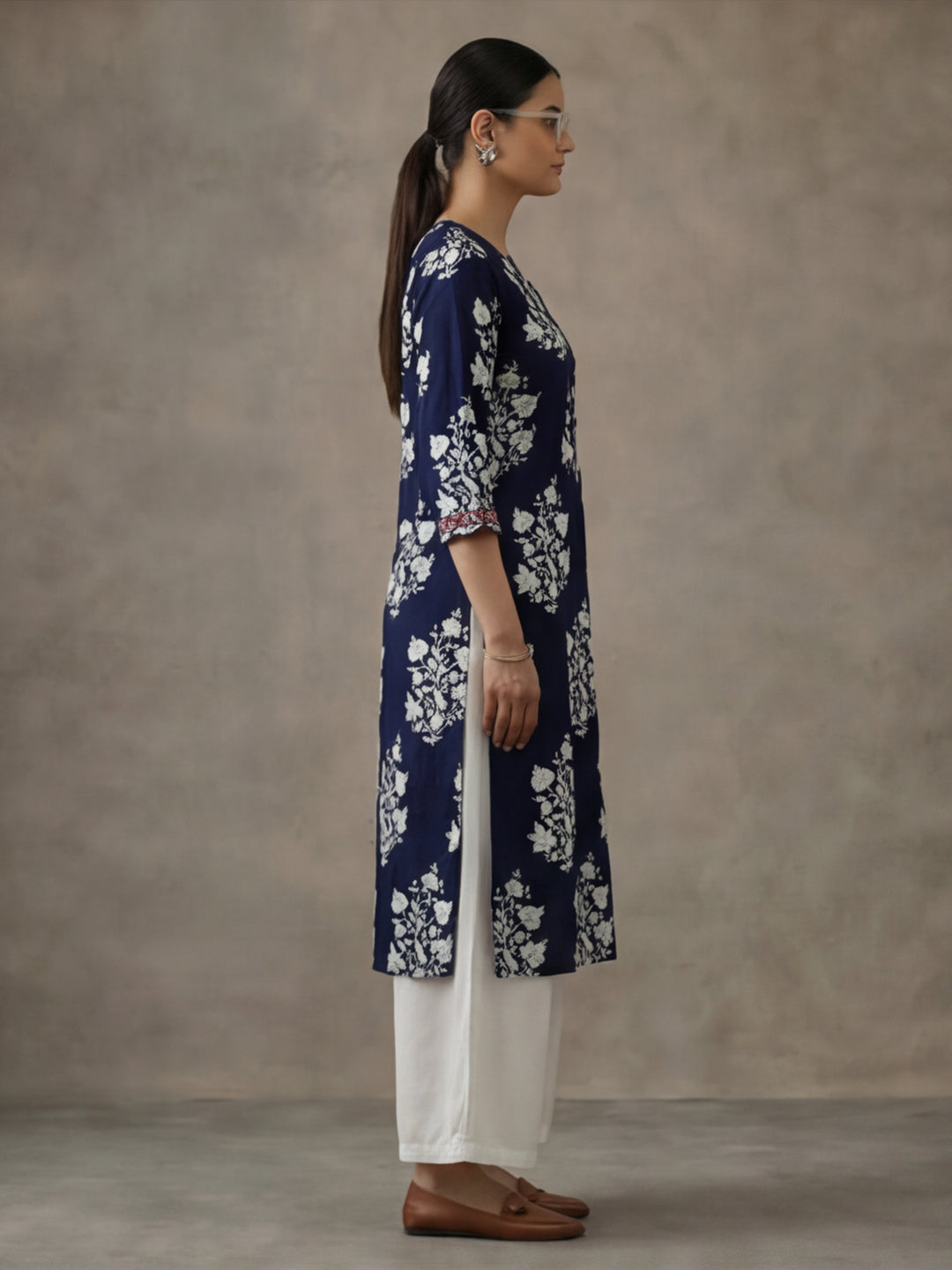 Floral Printed Straight Kurta