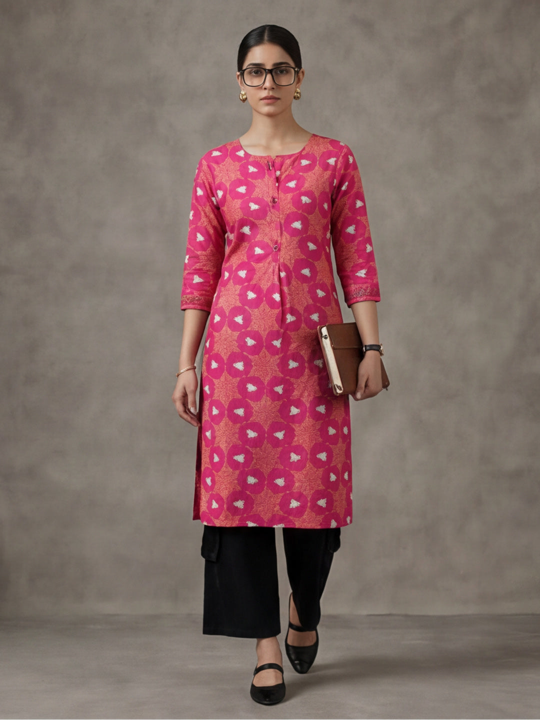 Floral Printed Straight Kurta