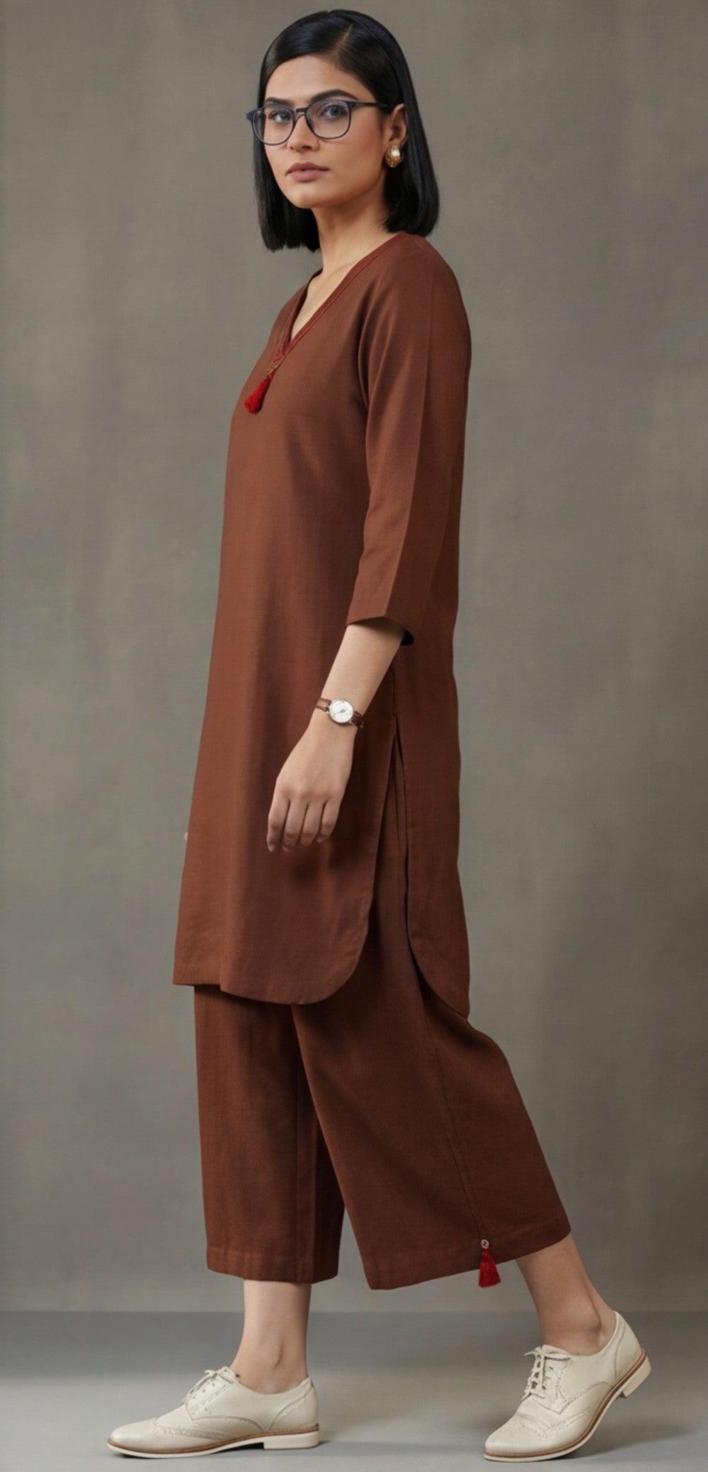 Pure cotton Solid kurta sets with palazzo