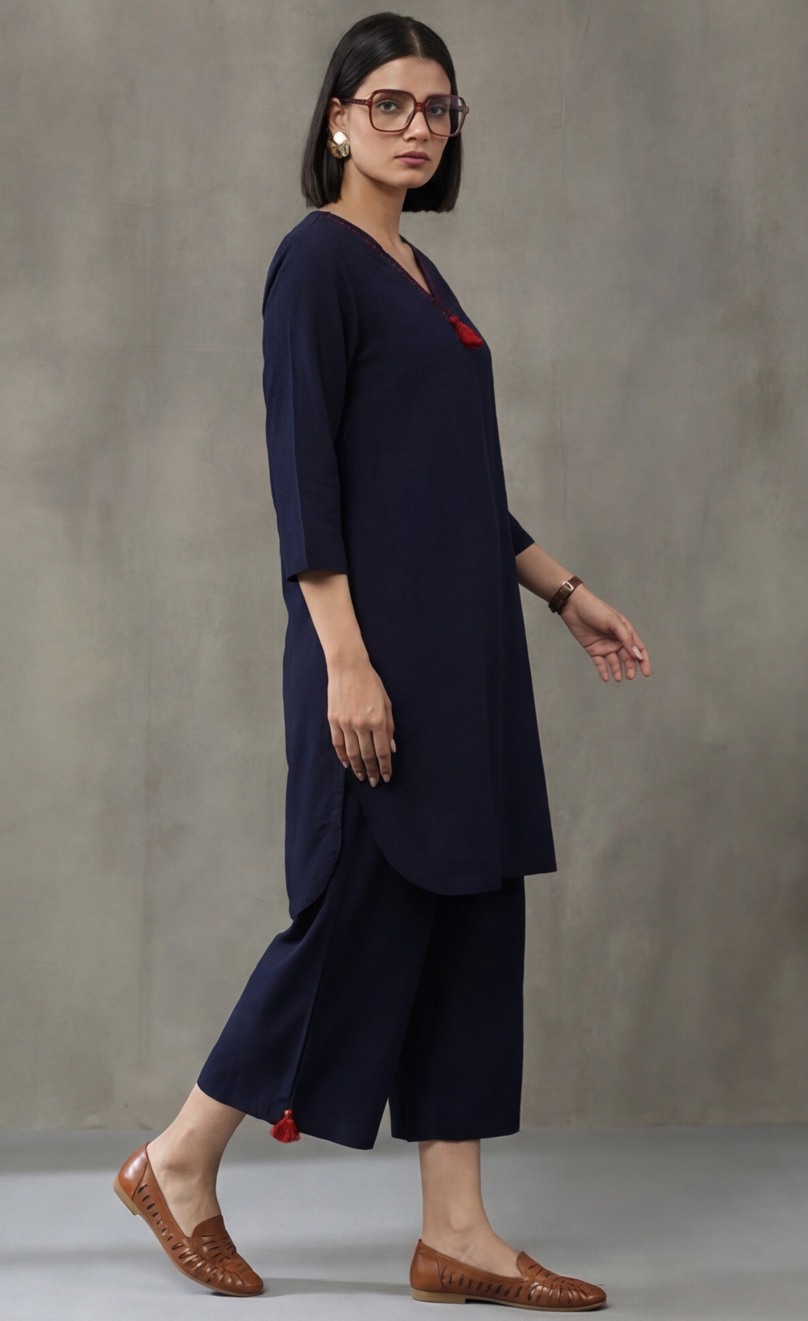 Pure cotton Solid kurta sets with palazzo