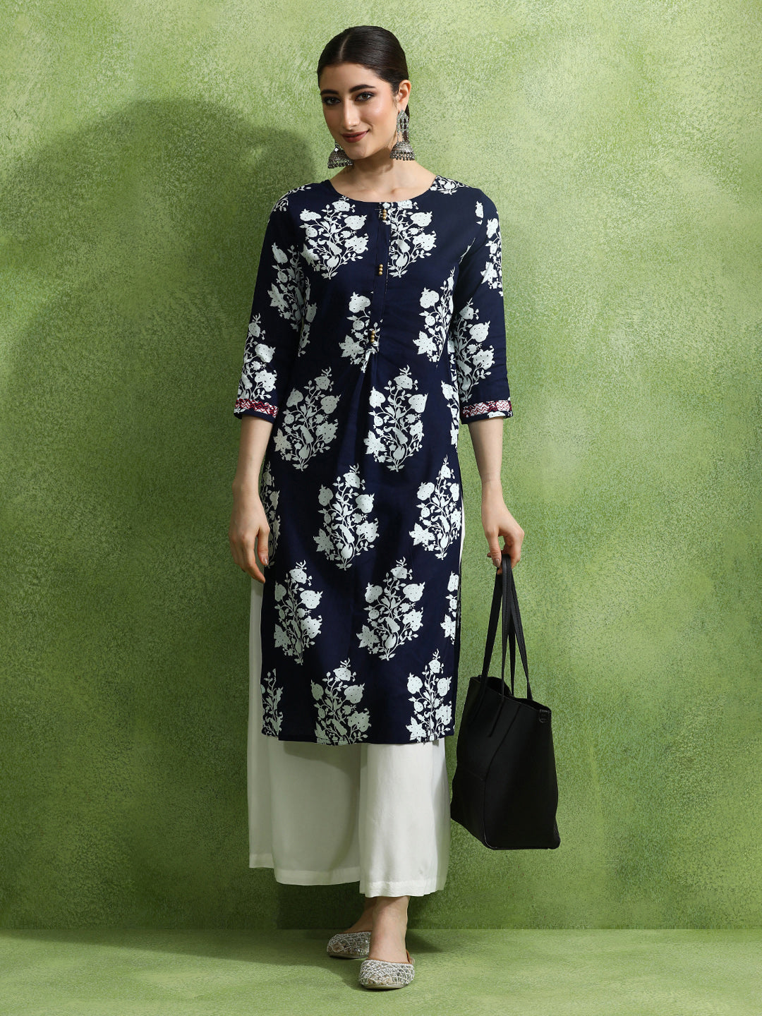 Floral Printed Straight Kurta