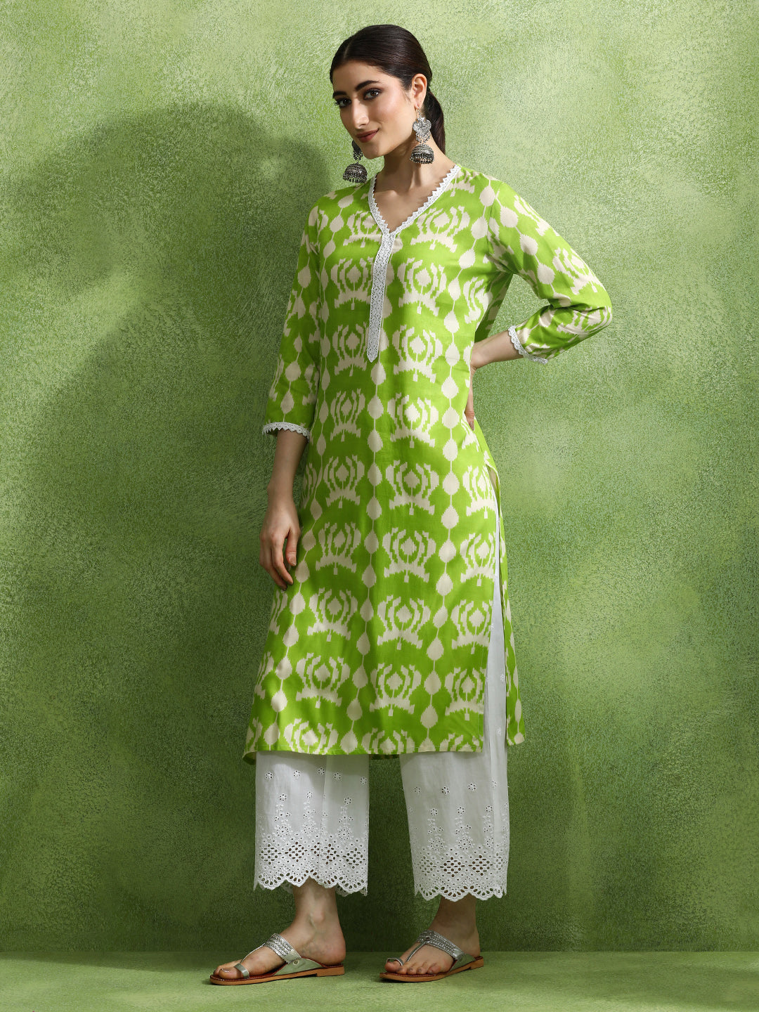 Floral Printed Straight Kurta