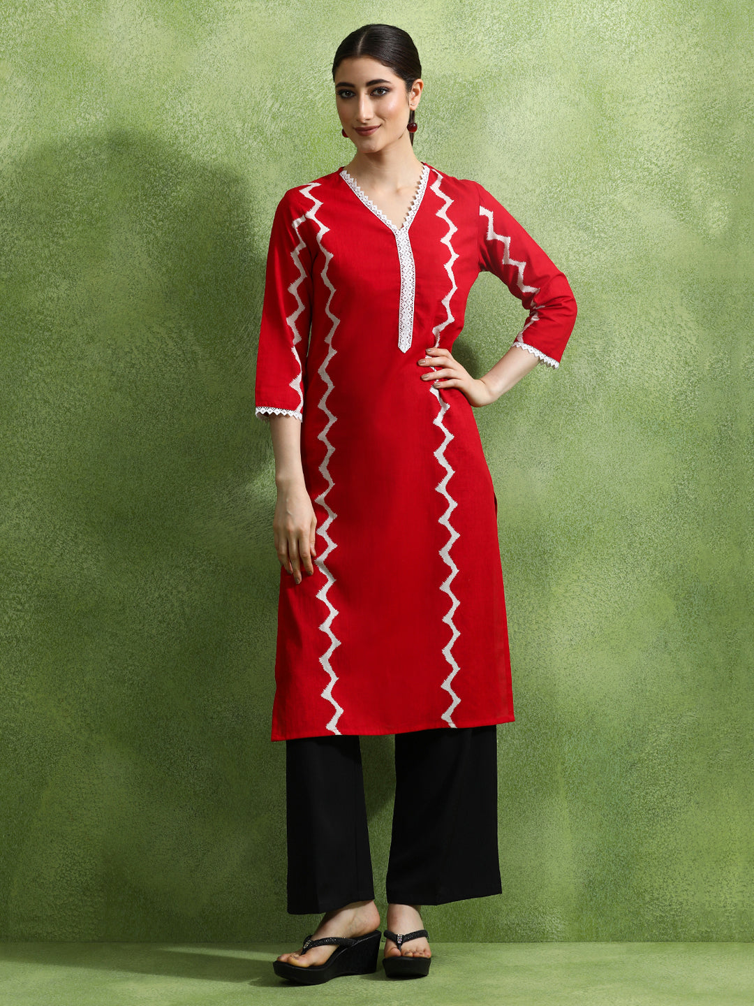 Floral Printed Straight Kurta