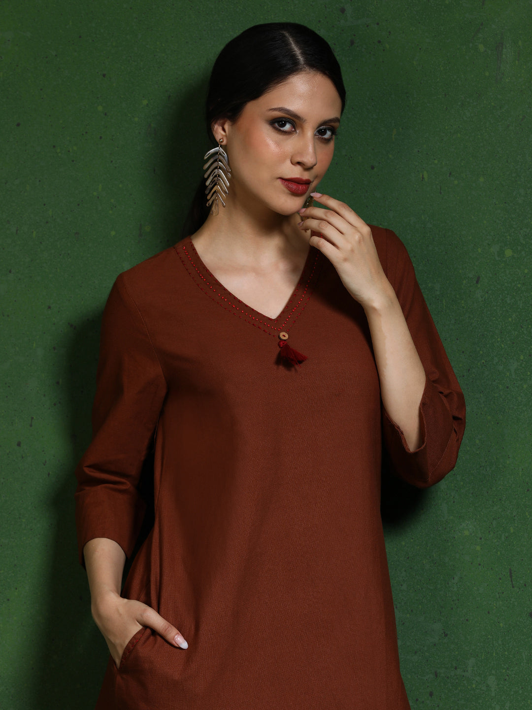 Pure cotton Solid kurta sets with palazzo