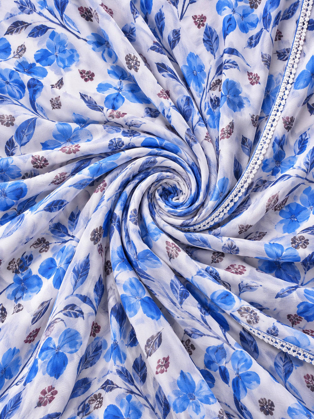 Trending Printed Chinon Ready To Wear Saree With Unstitched Blouse