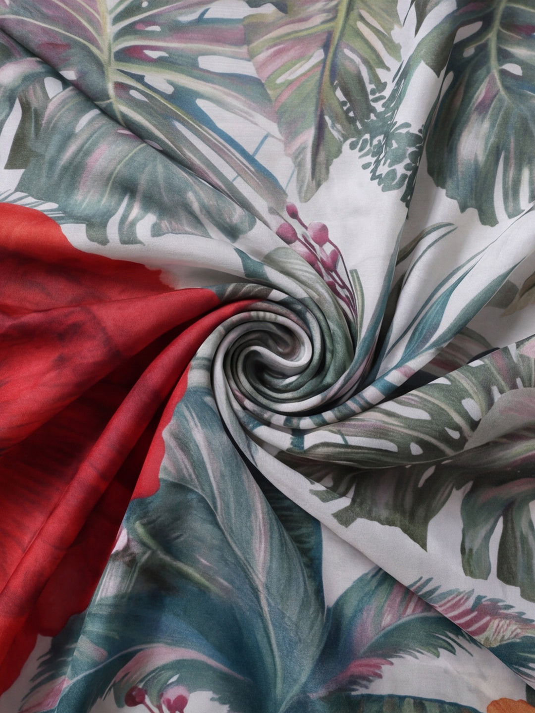 Beautiful Printed Chinon Ready To Wear Saree With Unstitched Blouse