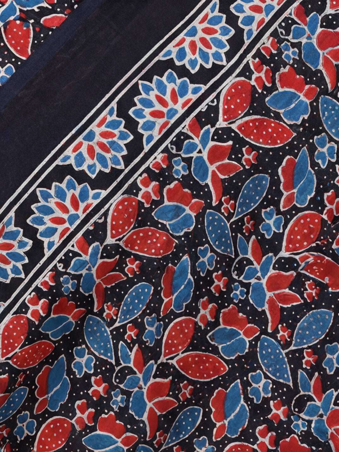 Floral Pure Cotton Saree with Unstiched Blouse