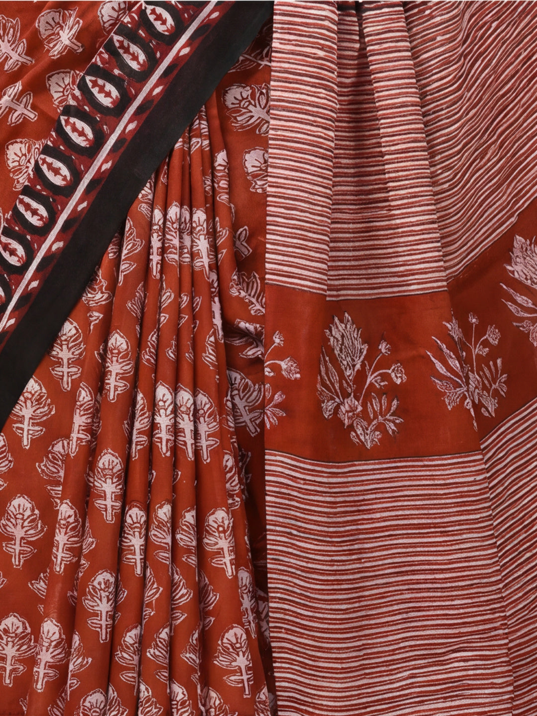 Floral Pure Cotton Saree with Unstiched Blouse