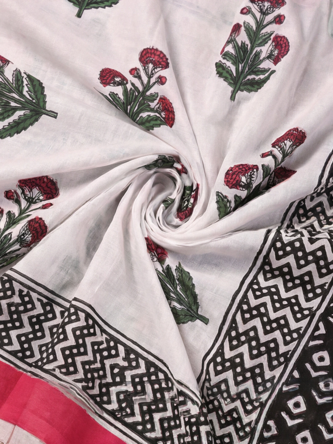 Tie and Dye Pure Cotton Saree with Unstiched Blouse