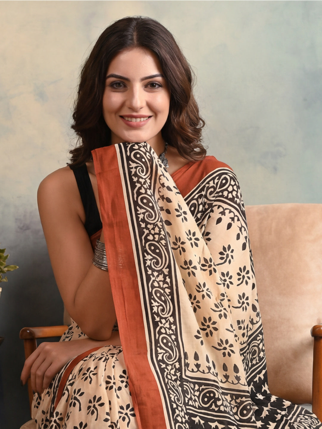 Tie and Dye Pure Cotton Saree with Unstiched Blouse