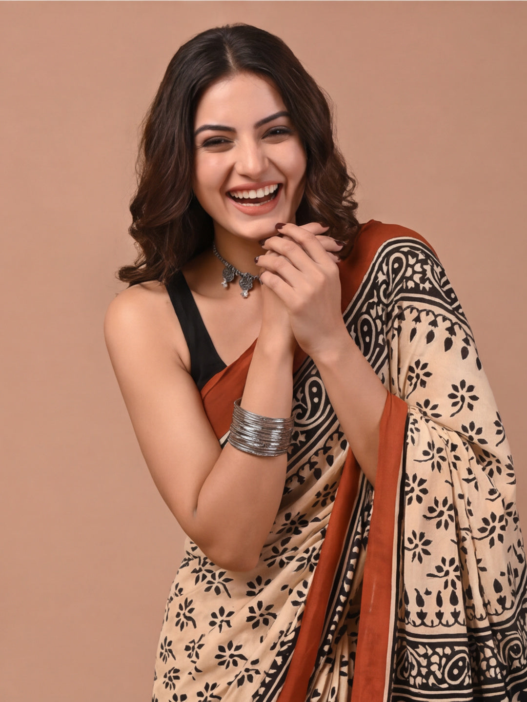 Tie and Dye Pure Cotton Saree with Unstiched Blouse