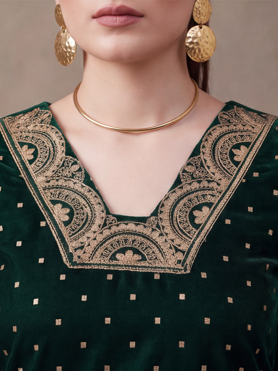 Women's Green Heavy Zari Weaving Kurta Set with Dupatta | Festive Ethnic Straight Suit