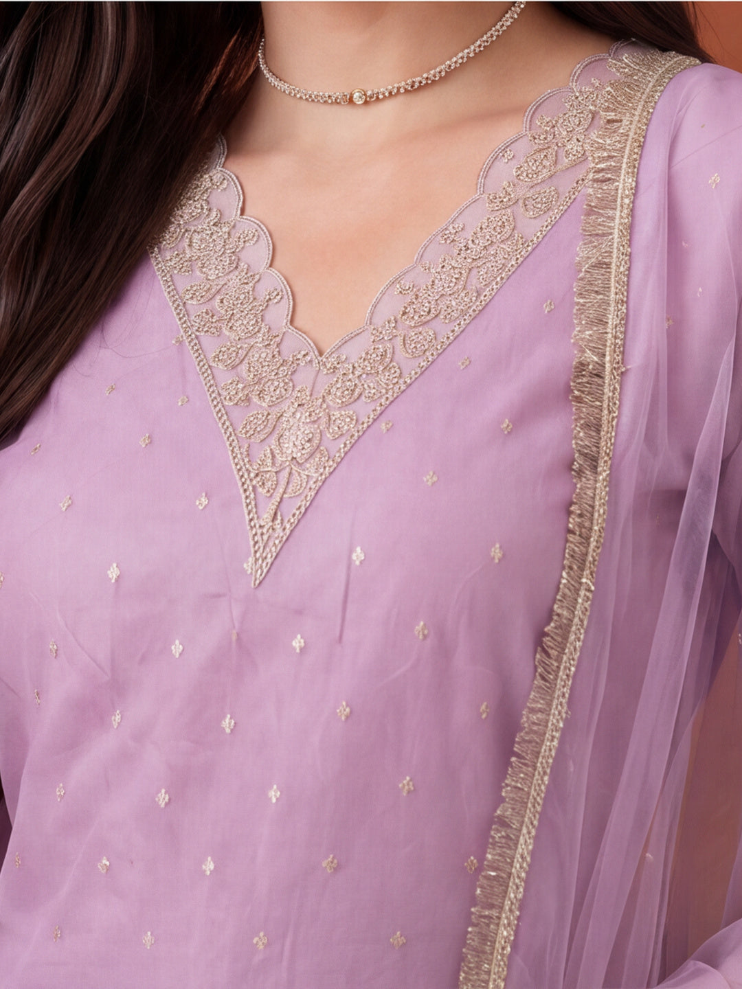 Women's Dark Baby Pink Embroidered Kurta Set with Yellow Dupatta | Festive Straight Ethnic Suit