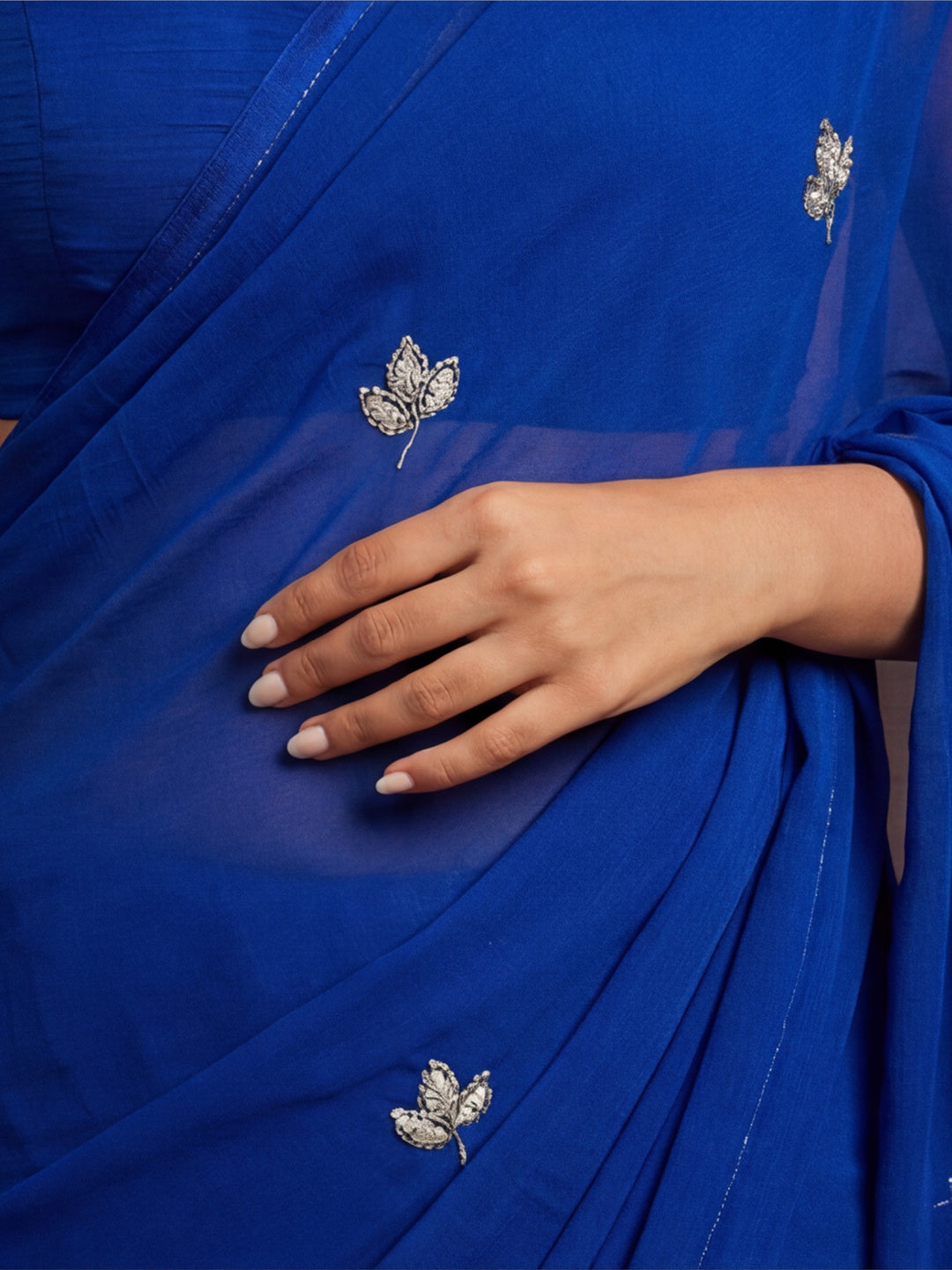 Floral Pure Georgette Saree with Unstiched Blouse