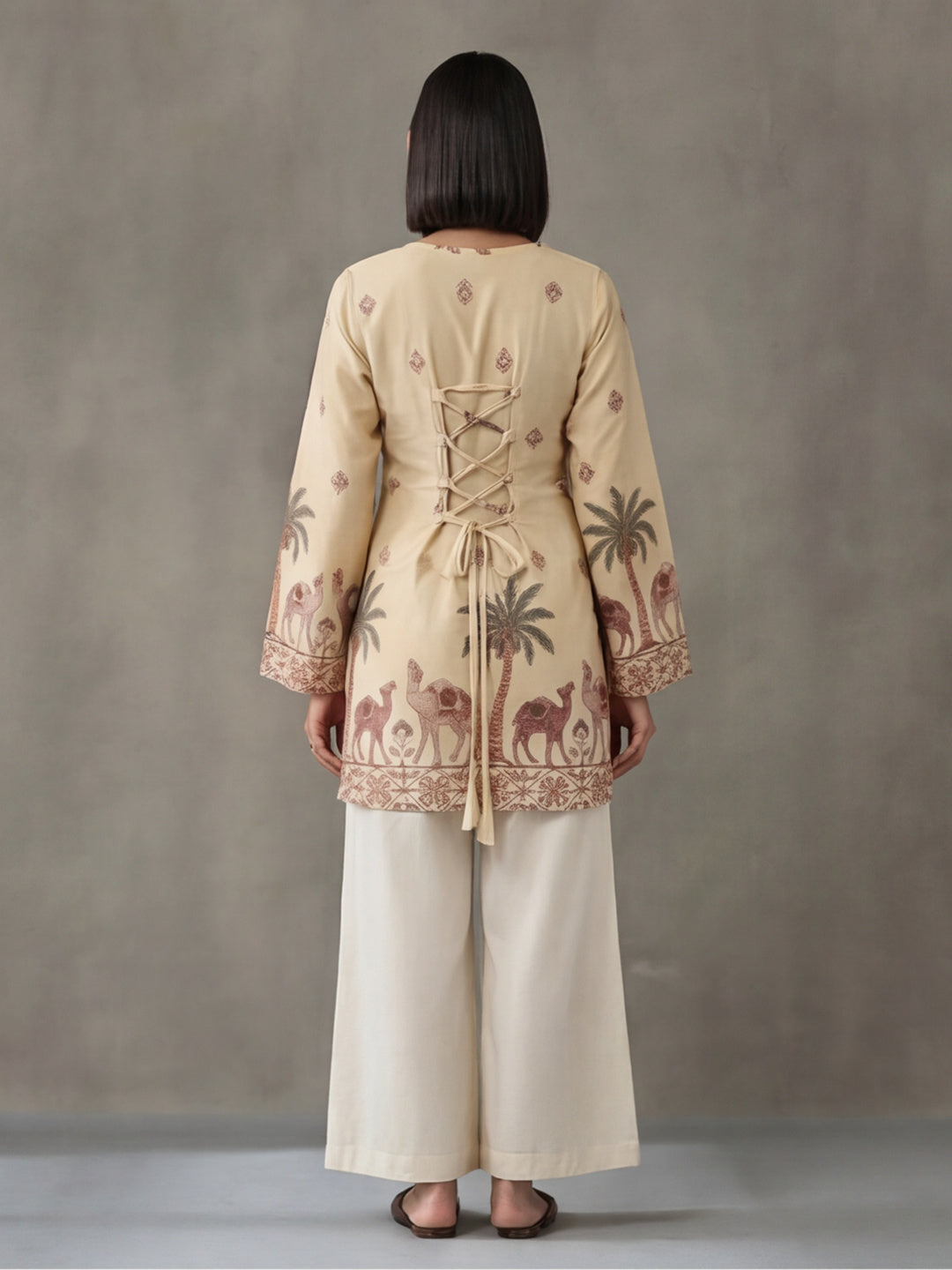 Women's Cotton Kalamkari Printed Full-Sleeve Tunic