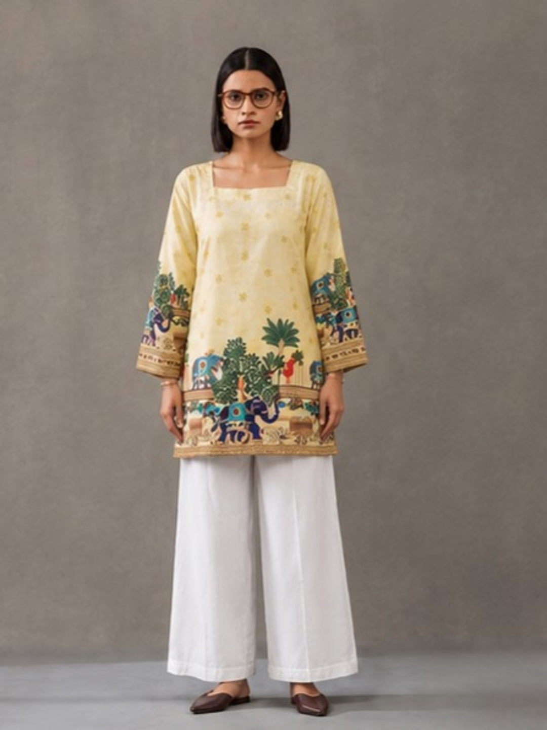 Women's Cotton Kalamkari Printed Full-Sleeve Tunic