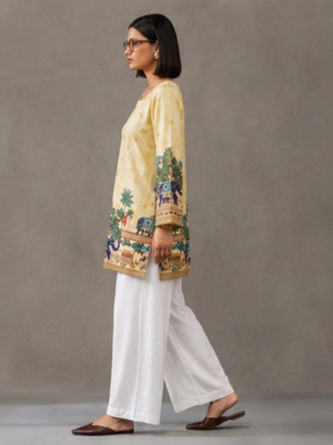 Women's Cotton Kalamkari Printed Full-Sleeve Tunic