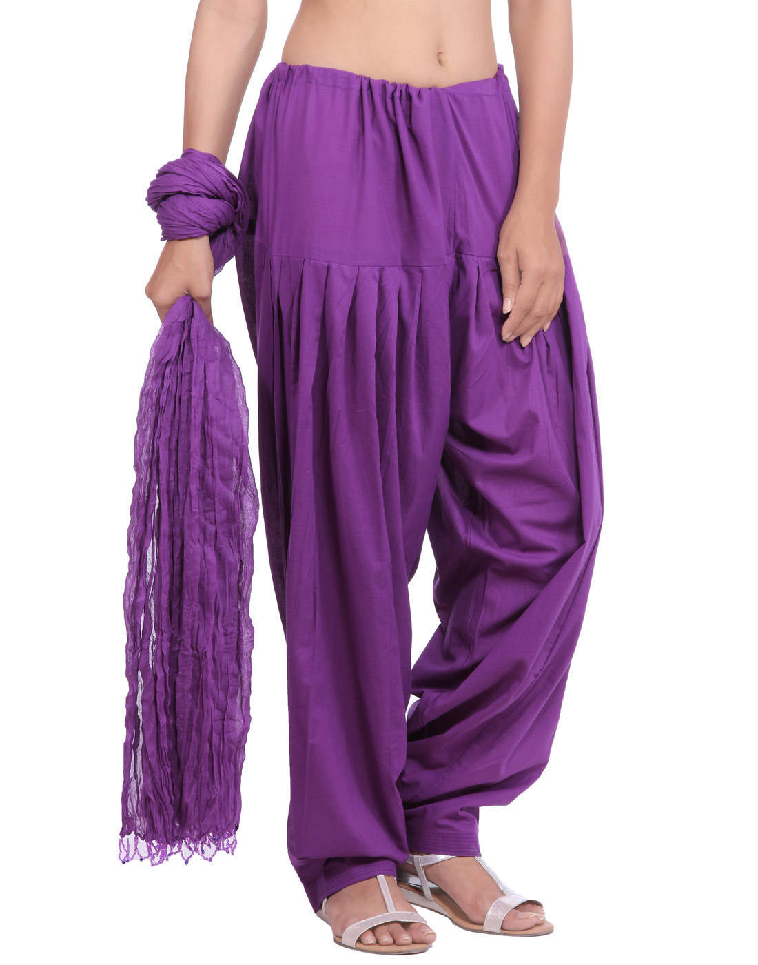 Shop Pure Cotton Purple Patiala Salwar Online