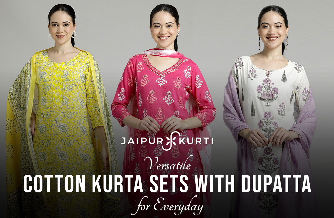 Versatile Cotton Kurta Sets With Dupatta for Everyday