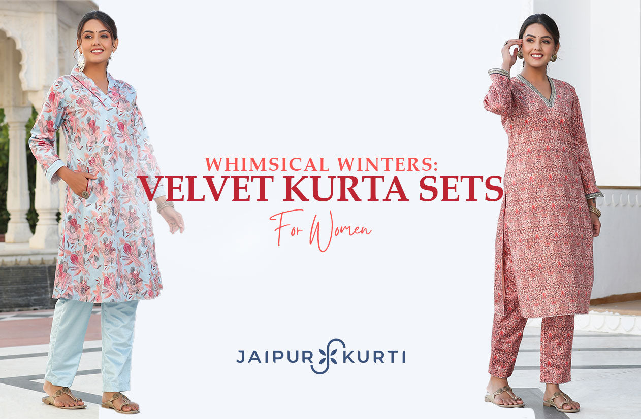 Whimsical Winters: Velvet Kurta Sets For Women - Jaipur Kurti