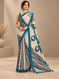 Geometric Chanderi Cotton Saree with Unstiched Blouse