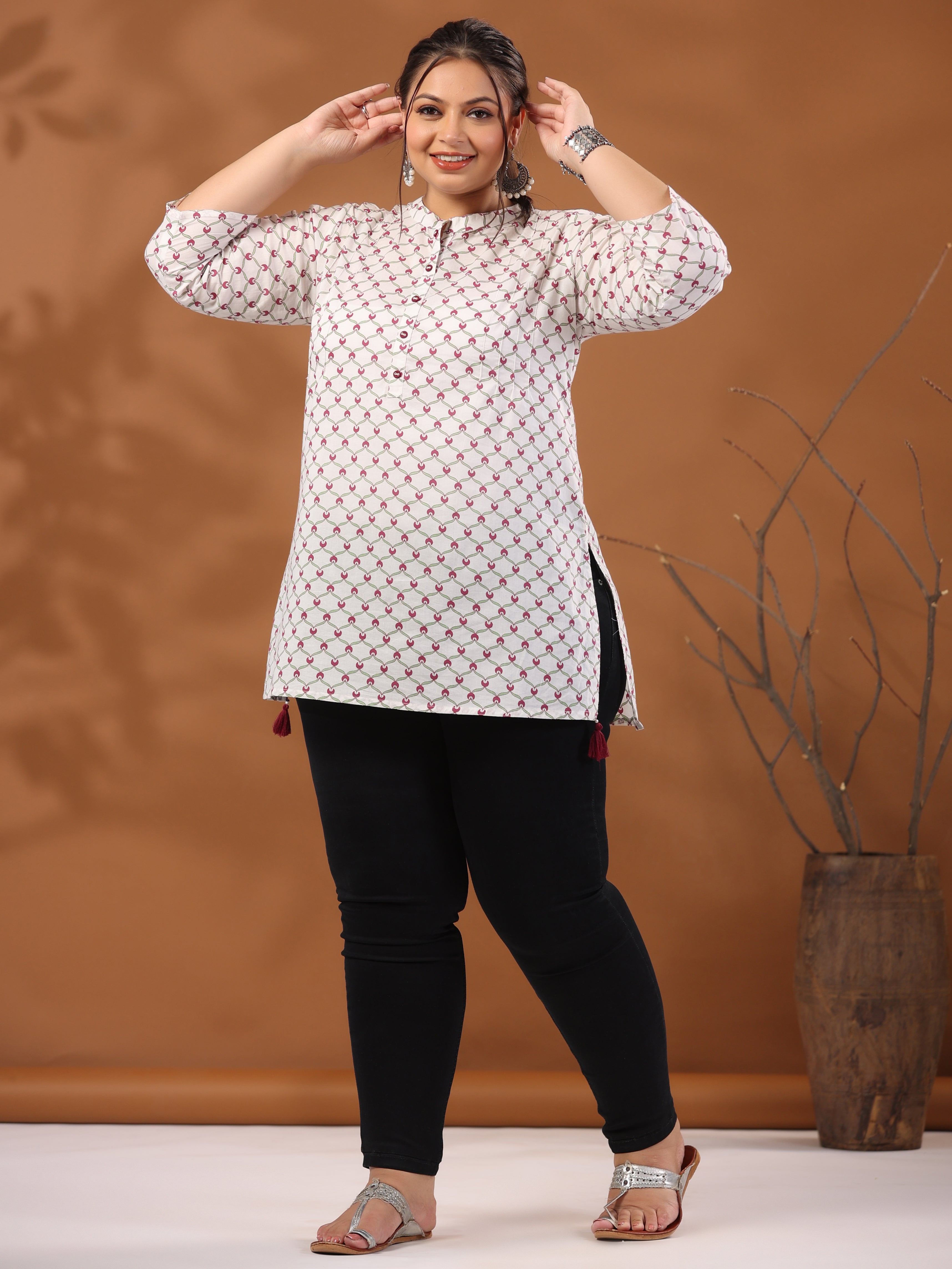 Cotton short kurta for ladies hotsell