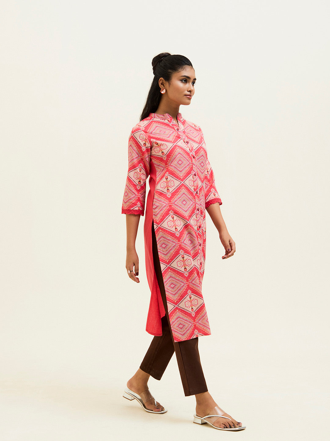 Coral Handloom Cotton Straight Kurta