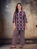 Women Straight Printed Pure Cotton Farshi Suit Sets