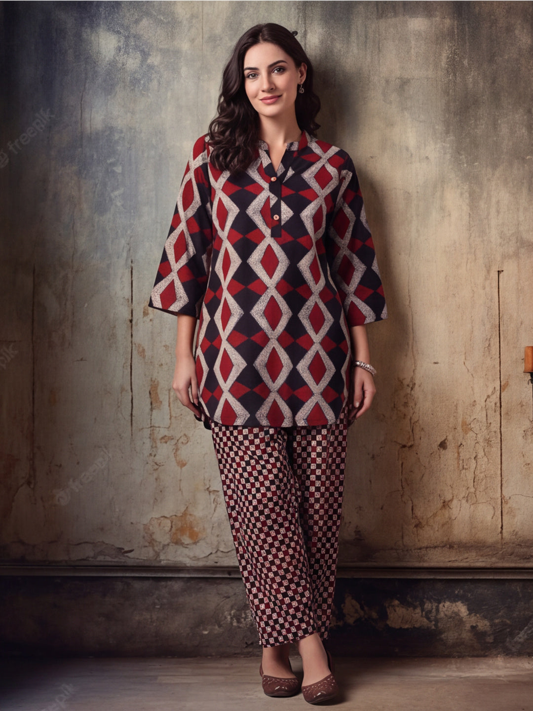 Women Straight Printed Pure Cotton Farshi Suit Sets