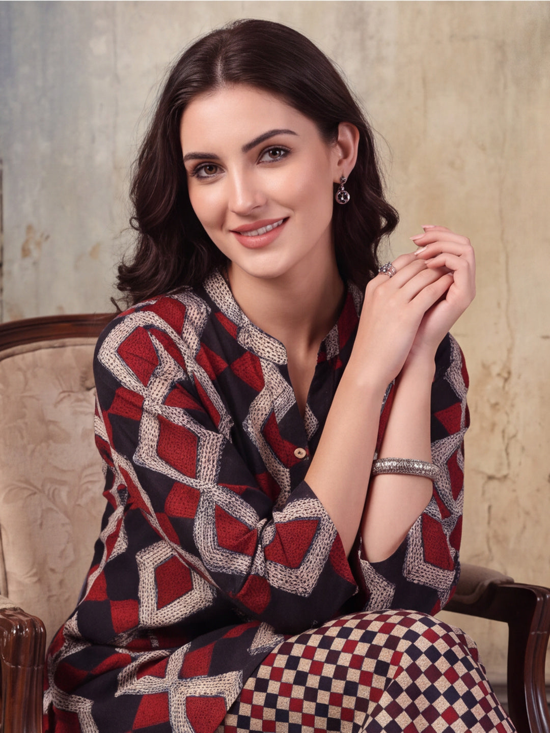 Women Straight Printed Pure Cotton Farshi Suit Sets