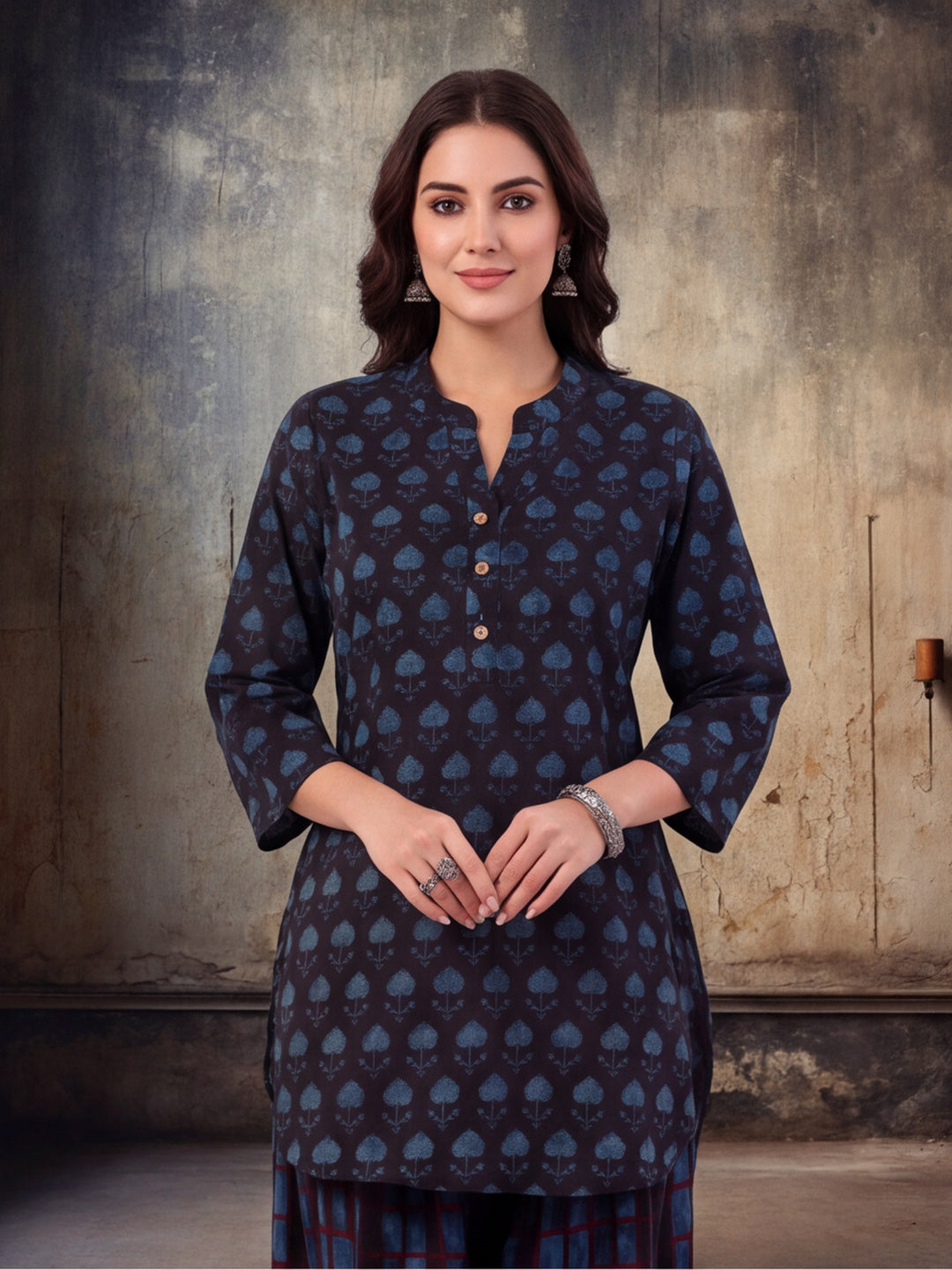 Women Straight Printed Pure Cotton Farshi Suit Sets