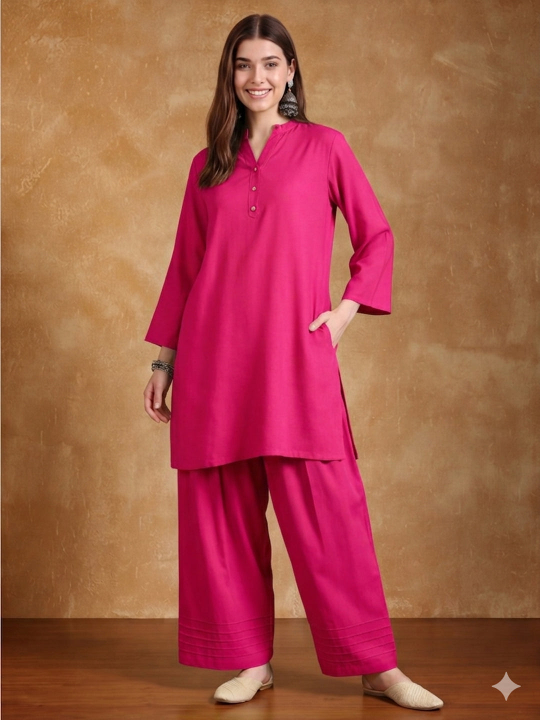 Women solid Loose fit cotton Farsi Salwar