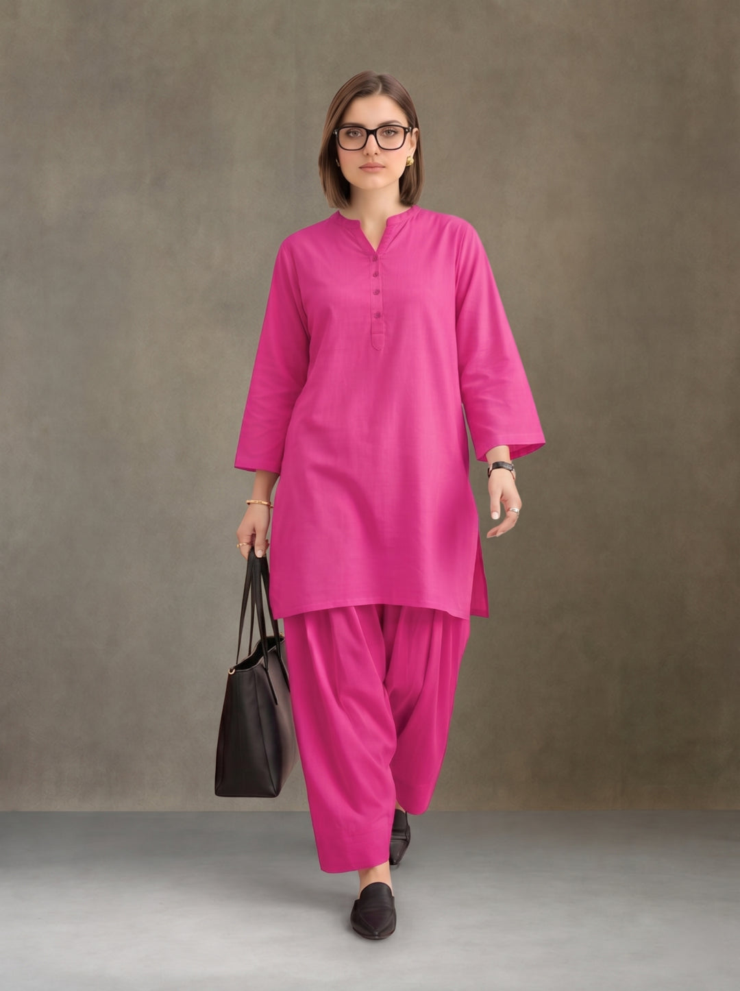 Women solid Loose fit cotton Farsi Salwar