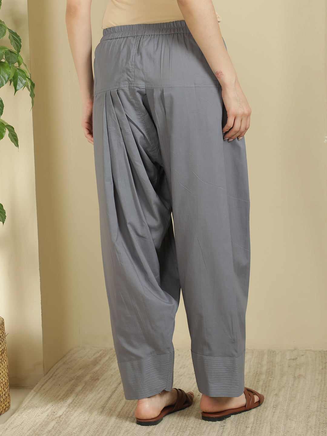 Women solid Loose fit cotton Farsi Salwar
